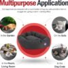 Majestic Pet Dog Bagel Calming Bed, 40x29x9in, Soft Round Pet Bed with Spine Support, Fluffy Donut Dog Bed, Large, Gray - Image 5