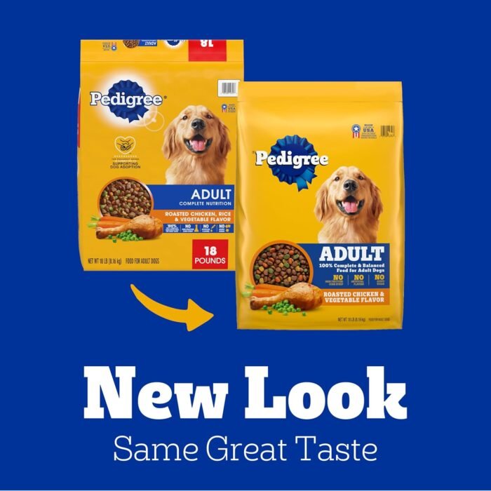 81hIjiOnHOL._AC_SL1500_.jpg Pedigree Complete Nutrition Adult Dry Dog Food, Roasted Chicken & Vegetable Flavor,18 lb. Bag