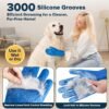 6PCS Pet Grooming Kit | Dog Washing Gloves | Dog Bath Brush | Dog Toothbrush Finger | Dog Bath Gloves | Dog Shampoo Brush | Pet Grooming Gloves | Cat Bathing Supplies | Dog Bath Supplies - Image 3