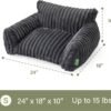 Cute Couch Bed for Pets, Supportive Cat Sofa for Indoor Cats, Small Dog Sofa Bed for Small Dogs, Grey, 24 inches