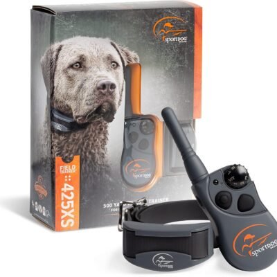 SportDOG Brand FieldTrainer 425XS Remote Training Dog Collar, E Collar for Stubborn Dogs - Waterproof, Submersible Up to 25 Feet, Rechargeable Dog Training Collar with Remote Shock, Vibrate, and Tone