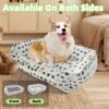 Dog Sofa Bed, Anti-Anxiety Puppy Cuddler Bed for Puppy Dog & Cat, Rectangle Washable Bed with Grey Mattress, Small …