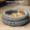 BALANCE Cat Bed Kitten Bed, Washable Round Cat Beds for Indoor Cats, Super Soft Plush Faux Fur Pet Bed for Puppy and Kitten with Anti-Slip Bottom - Image 2