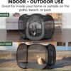Furhaven Portable Dog Playpen Cat Tent, Pet playground/kennel foldable indoor outdoor zippered puppy crate - Gray, Extra Large - Image 5