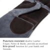RAPICCA Animal Handling Gloves Bite Proof Double Leather Reinforced Padding Dog,Cat Scratch,Bird Handling Falconry Gloves Grabbing Reptile Squirrel Snake Bite 16in Grey-Black - Image 5