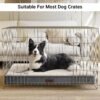 Figopage Dog Beds for Large Sized Dog Orthopedic-Waterproof Large Dog Bed for Crate, Egg Foam Big Pet Bed Mat with Ultra Soft Sherpa Surface and Removable Cover