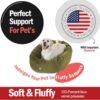 Majestic Pet 40 Inch Micro Velvet Calming Dog Bed Washable – Cozy Soft Round Dog Bed with Spine for Head Support - Fluffy Donut Dog Bed 40x29x9 (inch) – Round Pet Bed Large – Fern - Image 2