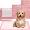 Pet Toilet Training Pads 100Count Disposable Puppy Pee Pads 18" x 13" for Dogs, Ultra Absorbent|Quick Dry|Leak-Proof Pet Potty Pads for Dog, Cat, Rabbits and Guinea Pigs (Pink)
