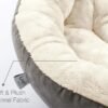 Love's cabin Round Donut Cat and Dog Cushion Bed, 20in Bed for Cats or Small Dogs, Anti-Slip & Water-Resistant Bottom, Super Soft Durable Fabric Pet Beds, Washable Luxury Cat & Dog Bed Gray - Image 4
