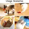 Migipaws Interactive Cat Ball Toy Set, Fun Tracker, Automatic Rolling Chase Ball with Fluffy Tail, A Small Mice, Rechargeable（White） - Image 4