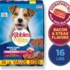 Kibbles 'n Bits Mini Bits Bacon & Steak Flavor, Dry Small Breed Dog Food, 16-Pound Bag