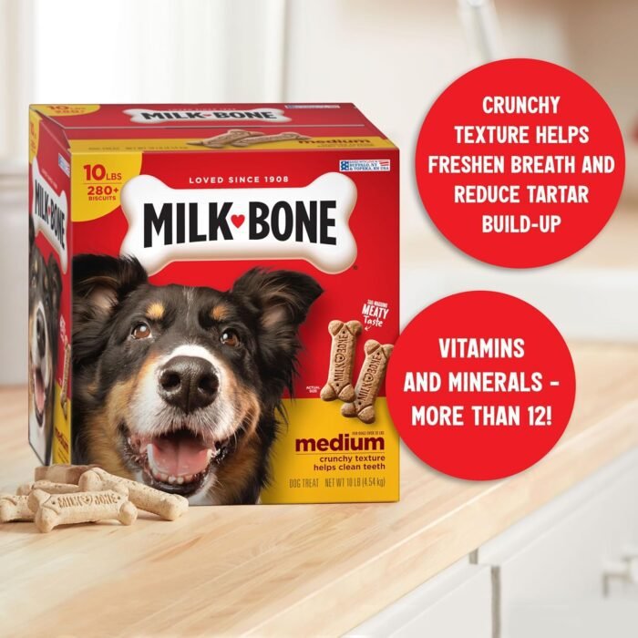 Milk-Bone Original Dog Treats Biscuits for Medium Dogs, 10 Pound