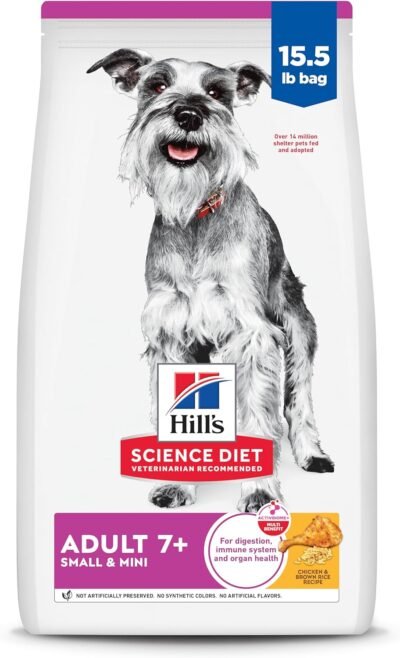 Hill's Science Diet Adult 7+ Small & Mini Chicken Meal & Brown Rice Recipe Dry Dog Food 15.5 lbs.