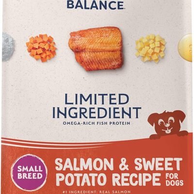 Natural Balance Limited Ingredient Small Breed Adult Grain-Free Dry Dog Food, Salmon & Sweet Potato Recipe, 12 Pound (Pack of 1), Salmon & Sweet Potato (New Formula)