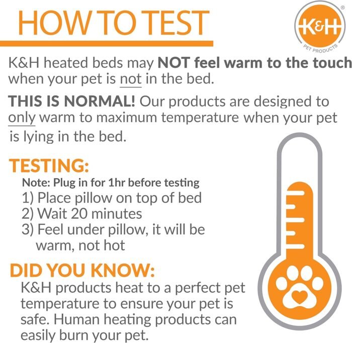 K&H Pet Products Pet Bed Warmer, Turn Any Pet Bed Into a Heated Cat or Dog Bed, Waterproof Indoor Heated Warming Pad Insert, Automatic Temperature, Safety Listed - Small 10.25 X 9.25in Gray