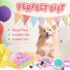 XIUGOAL Pink Puppy Toys for Boredom - 23 Pack Puppy Chew Toys for Teething, Interactive Dog Toys for Puppies, Cute Small Dog Toys with Treat Ball, Squeaky Dog Chew Toys and Ropes - Image 7