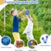 Indestructible Squeaky Dog Ball, Relieves Anxiety, Cleans Teeth, Interactive Chew Toy for Aggressive Chewers, Dog Toy for Large Breeds, Outdoor Waterproof