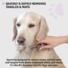 Poodle Dematting Fur Rake Comb Brush for Dogs and Cats - Long 2.5" Steel Safety Blades Metal Comb for Detangling Matted or Knotted Undercoat Hair - Image 5
