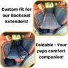 Deluxe Dog Bed Black, Pad Topper, Pet Bed Mat, Non-Slip Bottom, Couch Cover Blanket, Dog Travel Bed, Custom Fit Cushion for Backseat Extenders, and Seat Covers
