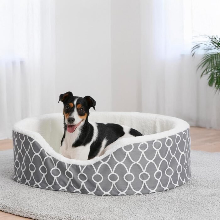 MidWest Homes for Pets Orthoperdic Egg-Crate Nesting Pet Bed w/ Teflon Fabric Protector, Medium Gray