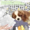 Dog Sofa Bed, Anti-Anxiety Puppy Cuddler Bed for Puppy Dog & Cat, Rectangle Washable Bed with Grey Mattress, Small …