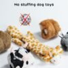 Nocciola Dog Squeaky Toys, 5 PCS Crinkle Plush Dog Toys, No Stuffing Dog Toys for Small Medium Large Dogs, Stuffless Puppy Toys for Boredom - Image 2