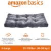 Amazon Basics Cat and Dog Bed and Crate Pad, Machine Washable, Indoor, 46 x 29 x 4 inches, Gray - Image 2