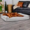 Furhaven Orthopedic Dog Bed for Large Dogs w/ Removable Bolsters & Washable Cover, For Dogs Up to 95 lbs - Quilted Sofa - Silver Gray, Jumbo/XL - Image 3