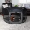 Furhaven Portable Dog Playpen Cat Tent, Pet playground/kennel foldable indoor outdoor zippered puppy crate - Gray, Extra Large - Image 3