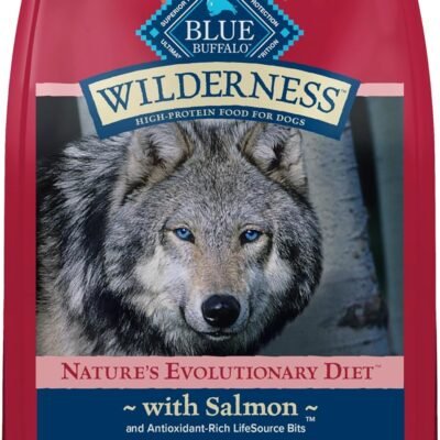 Blue Buffalo Wilderness Adult High-Protein Dry Dog Food Natural Salmon WITH WHOLESOME GRAINS