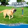 Chuckit! Ultra Duo Tug Dog Toy - Two Ultra Balls on a Durable Nylon Cord Handle - Fetch and Tug-of-War Toy for Dogs - Size Medium - For Breeds 20-60 lbs - 2.5-inch Diameter - Orange and Blue - Image 7