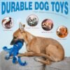 LEGEND SANDY Tough Dog Toys, Stuffed Dog Chew Toys, Large Dog Toys to Keep Them Busy, Interactive Dog Toys, Squeaky Dog Toys, Tug of War Dog Toy, Crinkle Dog Toy (Blue Octopus) - Image 4