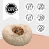 Best Friends by Sheri The Original Calming Donut Dog and Cat Bed in Shag Fur, Taupe, Small, 23x23 - Image 6