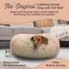 Best Friends by Sheri The Original Calming Donut Dog and Cat Bed in Shag Fur, Taupe, Small, 23x23 - Image 2