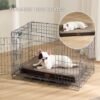Bedsure Memory Foam Dog Bed for Medium Dogs - Orthopedic Waterproof Pet Mat for Crate with Removable Washable Cover and Nonskid Bottom - Water-Resistant Plush Flannel Fleece Top Pet Bed, Brown - Image 4