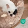 Bedsure Calming Dog Bed for Medium Dogs - Donut Washable Medium Pet Bed, 30 inches Anti-Slip Round Fluffy Plush Faux Fur Cat Bed, Fits up to 45 lbs Pets, Camel - Image 2