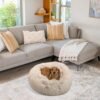 Best Friends by Sheri The Original Calming Donut Dog and Cat Bed in Shag Fur, Taupe, Small, 23x23 - Image 7