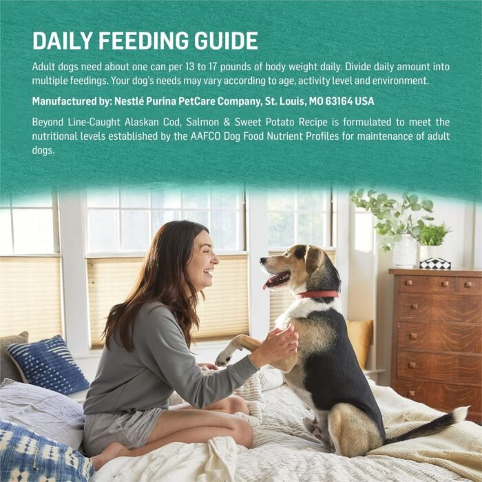 Purina Beyond Cod, Salmon and Sweet Potato Natural Ground Grain Free Wet Dog Food Pate - (Pack of 12) 13 oz. Cans.