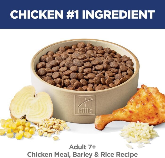 Hill's Science Diet Senior 7+ Chicken Meal, Barley & Brown Rice Recipe Dry Dog Food, 15 lbs.