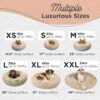 Best Friends by Sheri The Original Calming Donut Dog and Cat Bed in Shag Fur, Taupe, Small, 23x23 - Image 4