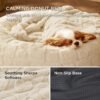 Bedsure Dog Bed for Medium Dogs - Donut Pet Bed for Puppy Kitten with Anti Slip Bottom, Round Sherpa Dog Beds with Washable Removable Cover, Cream, 30x30x8 inches - Image 3