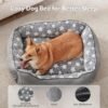 SIWA MARY Rectangle Dog Bed for Small Medium Dogs, Calming Dog Bed Small Size Dog, Orthopedic Dog Sofa Bed, Washable Soft Calming Sleeping Dog Soft Puppy Bed, Anti-Slip Bottom, Grey, S (20"x 19"x 6") - Image 5