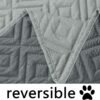 hyha Waterproof Dog Blanket, Soft Pet Bed Blankets, Waterproof Sofa Couch Cover for Dogs Washable, Reversible Pet Couch Covers for Sofa Furniture (30x70 Inch, Grey/Dark Grey)