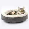 Love's cabin Round Donut Cat and Dog Cushion Bed, 20in Bed for Cats or Small Dogs, Anti-Slip & Water-Resistant Bottom, Super Soft Durable Fabric Pet Beds, Washable Luxury Cat & Dog Bed Gray - Image 8