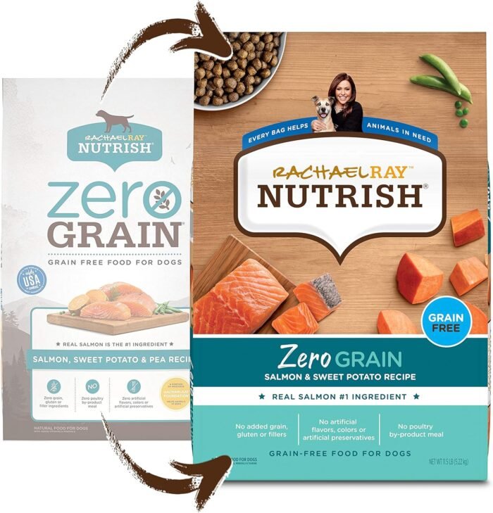 Rachael Ray Nutrish Zero Grain Dry Dog Food, Salmon & Sweet Potato Recipe, 11.5 Pounds