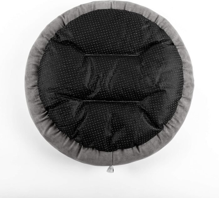 Love's cabin Round Donut Cat and Dog Cushion Bed, 20in Bed for Cats or Small Dogs, Anti-Slip & Water-Resistant Bottom, Super Soft Durable Fabric Pet Beds, Washable Luxury Cat & Dog Bed Gray