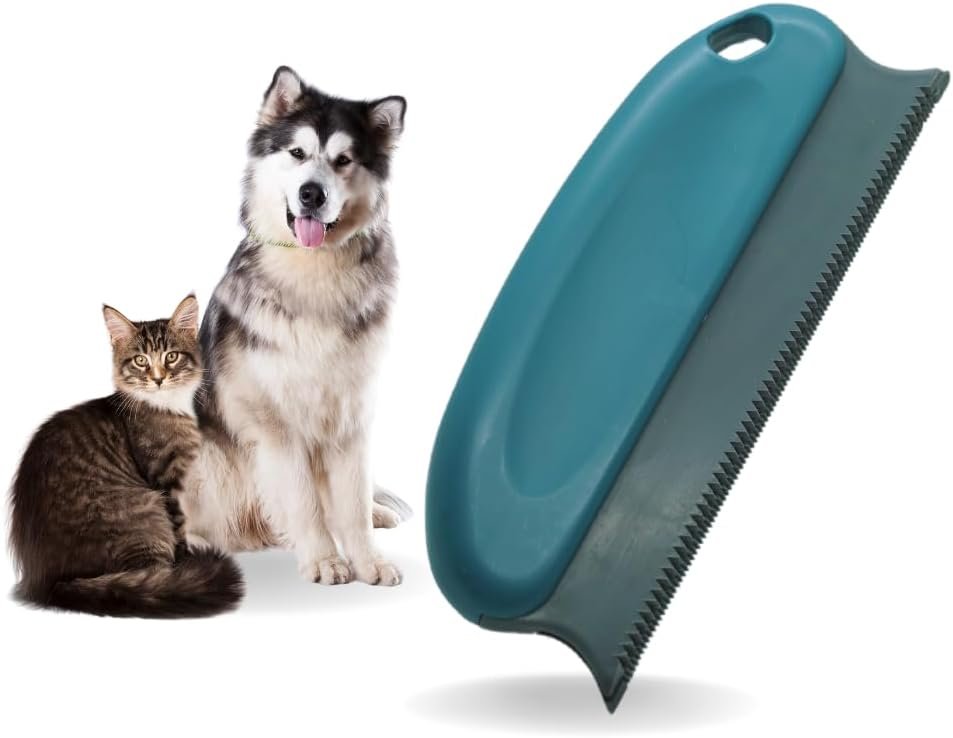 Pet Hair Removal Tool for Car & Home- Cat & Dog Hair Remover for Interior Car Detailing Kit- Car Cleaning Supplies- Fur Cleaning Tool for Car, Couch, Furniture, Carpet- Car Cleaning Kit (Turqoise)
