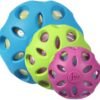 JW Pet Crackle Heads Crackle Ball Crunchy Noise Chew Fetch Toy for Dogs, Assorted Colors, Large 4' Diameter