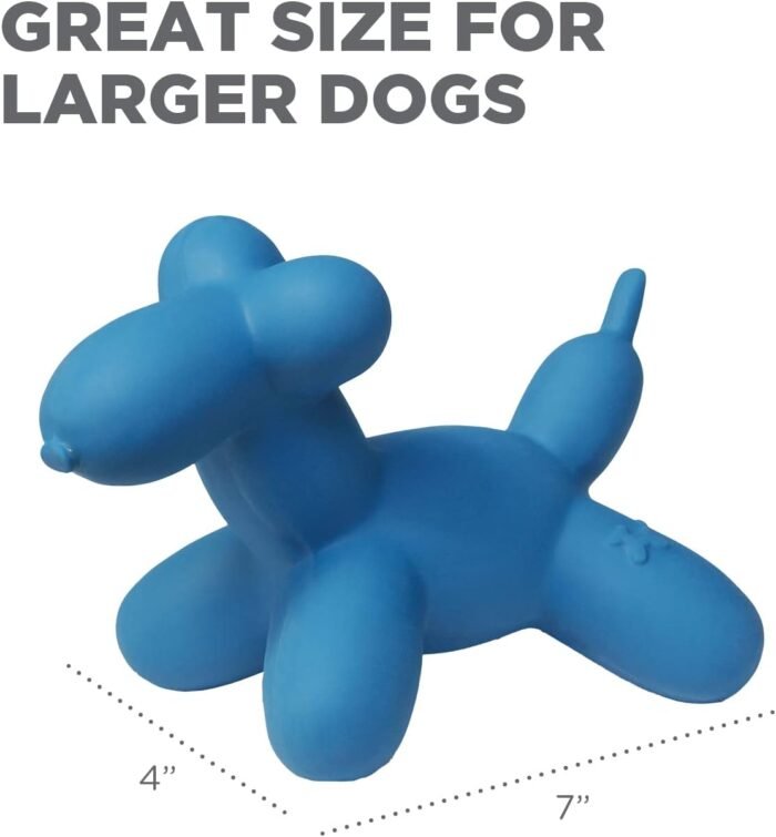 51gxaNQggmL._AC_SL1500_.jpg Outward Hound Latex Rubber Balloon Squeaky Dog Toy, Blue, Large