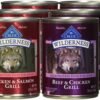 Blue Buffalo Wilderness High Protein Beef and Chicken & Salmon and Chicken Wet Dog Food Variety Pack for Adult Dogs, Grain-Free, 12.5 oz. Cans (6 Pack) - Image 3